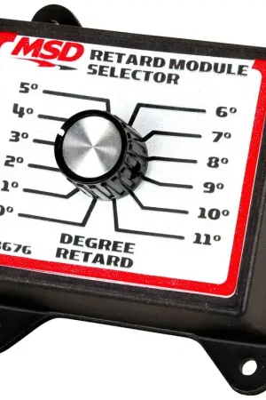 Limited Time MSD Retard Module Selector, 0°-11° The Selectors plug into the retard module receptacle of any Timing Controls.