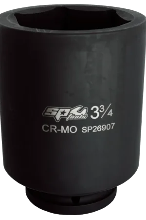 Original SP Tools 1-1/2" Drive Deep Impact Socket - 6pt SAE - Individual, Size: 1-3/4"
