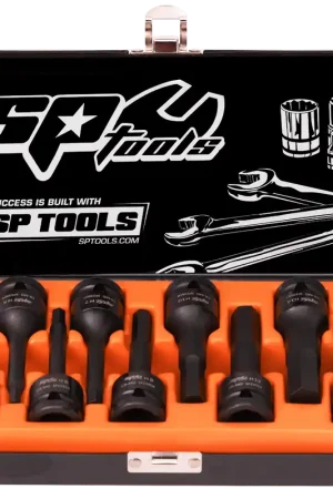 SP Tools 1/2" Drive Impact Socket Set - Inhex - Metric Only - 6pt - 9pc Budget