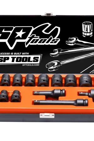 Place Order SP Tools 1/2" Drive Impact Socket Set - Metric Only - 6pt - 15pc