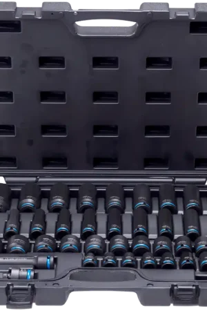 SP Tools 1/2" Drive Impact Socket Set - Standard & Deep - Metric Only - Colour Coded - 6pt - 40pc Bargain