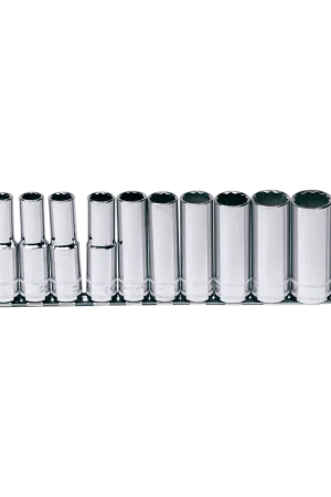 Super Sale SP Tools 1/2" Drive Socket Rail Set - Deep - Metric Only - 12pt - 12pc