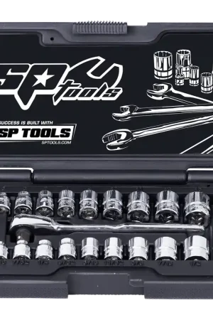 SP Tools 1/4" Drive Low Profile Socket Set - Metric/SAE - 6pt - 23pc Mega Sale