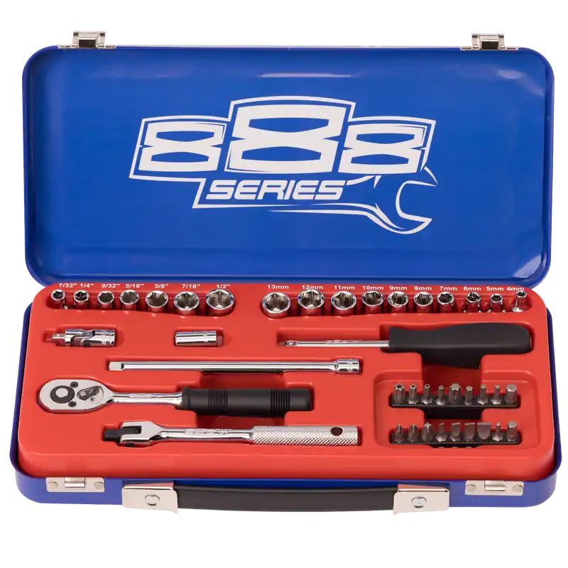 SP Tools 1/4" Drive Socket Set - 888 Series - Metric/SAE - 6pt - 41pc New Release