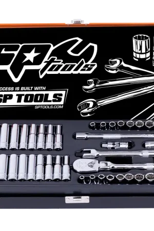 Viral SP Tools 1/4" Drive Socket Set - Metric/SAE - 6 & 12pt - 43pc