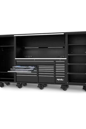 SP Tools 128" USA Sumo Series Workstation Tool Kit - 1017pc - Metric & SAE - Black/Chrome High Quality