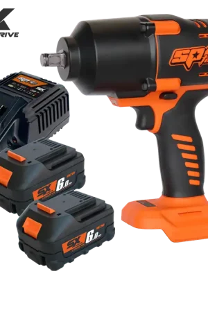 Limited Time SP Tools 18v 1/2" Drive Brushless Impact Wrench Kit - 6.0Ah X2 - SX Drive