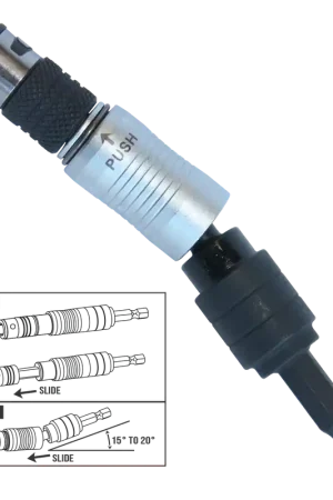 Last Chance SP Tools 2-in-1 Socket to Bit Adapter - Universal - 1/4" Drive & 1/4" Hex