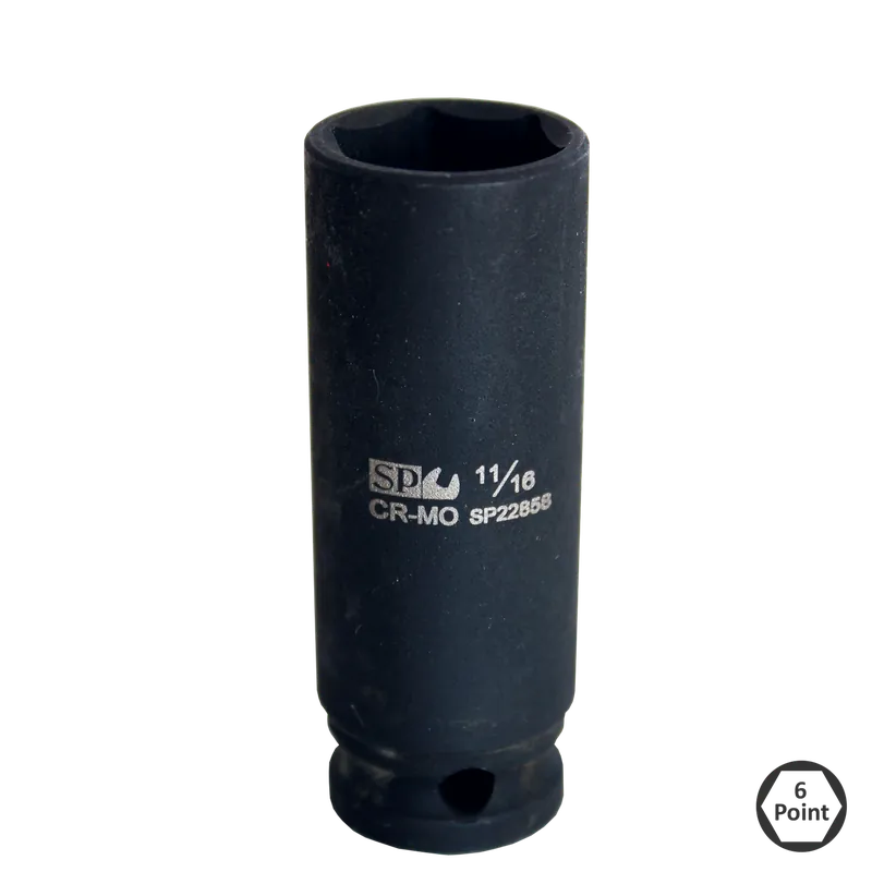 SP Tools 3/8" Drive Deep Impact Socket - 6pt SAE - Individual, Size: 5/4" Must Have