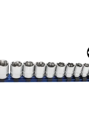 Best Price SP Tools 3/8" Drive Socket Rail Set - Xtreme Grip - Metric Only - 6pt - 10pc