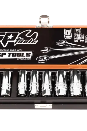 SP Tools 3/8" Drive Spark Plug Socket Set - Magnetic - Metric/SAE - 6 & 12pt - 8pc Top Pick