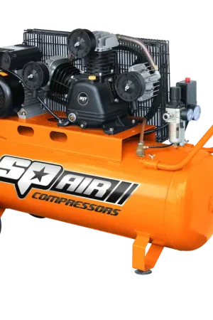 Seasonal Sale SP Tools Air Compressor - Triple Cast Iron Portable - 3hp - 15Amp - 100L Tank