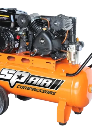 SP Tools Air Compressor - V-Twin Cast Iron - Petrol Driven - 6.5hp - 60L Tank Holiday Sale