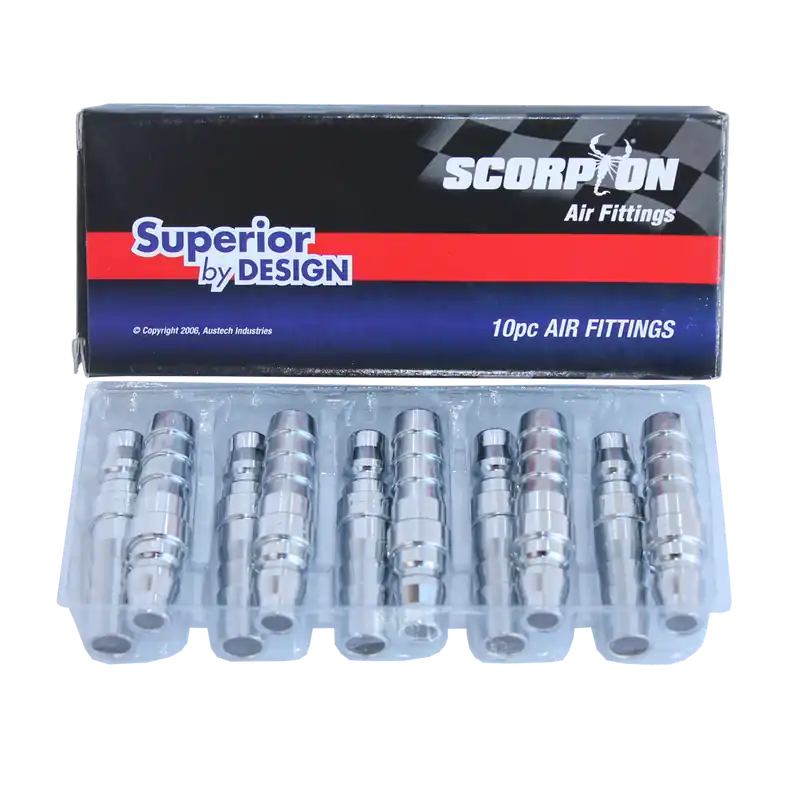 SP Tools Air Fittings - 1/2" Barbed Hose Tail Plug - Nitto Style - Hi Flow Series - Box of 10 Big Sale