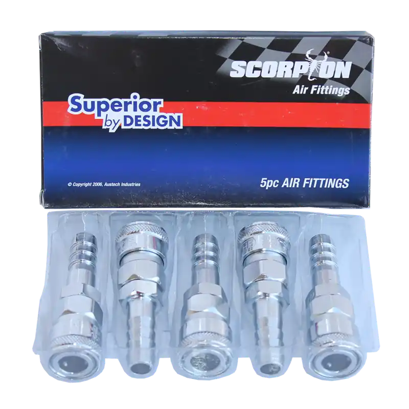 SP Tools Air Fittings - 1/2" Hose Tail Coupler Coupler - Nitto Style - Hi Flow Series - Box of 5 In Demand