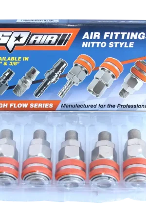 Super Sale SP Tools Air Fittings - 1/2" Male Thread Coupler - Nitto Style - Hi Flow Series - Box of 5