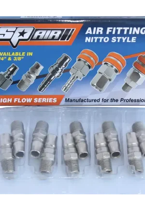 SP Tools Air Fittings - 1/4" Male Thread Plug - Nitto Style - Hi Flow Series - Box of 10 Viral