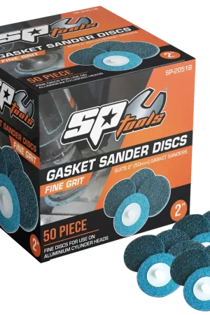 Express Delivery SP Tools Air Gasket Sander Discs - Bulk Pack - Pack of 50 - Fine - Aluminium Cylinder Heads