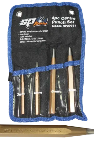 SP Tools Centre Punch Set - 4pc Popular