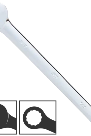 Clearance SP Tools Combination ROE Quad Drive Spanner - SAE - 15° Offset - Individual, Size: 1/4"