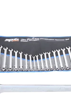 SP Tools Combination ROE Quad Drive Spanner Set - 15° Offset - Metric/SAE - 18pc Get Yours