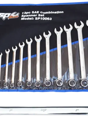 SP Tools Combination ROE Quad Drive Spanner Set - 15° Offset - SAE - 13pc One Day Deal