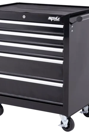 SP Tools Custom Series Roller Cabinet - Deep Depth - 5 Drawer - Black/Chrome Last Chance