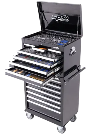 Affordable SP Tools Custom Series Tool Kit - 244pc - Metric & SAE - Black/Chrome - Plus Extra EVA Foam Trays