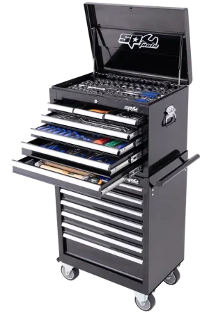 In Demand SP Tools Custom Series Tool Kit Combo - 293pc - Metric & SAE - Black/Chrome