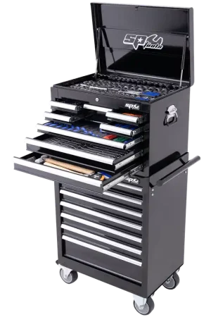 Luxury SP Tools Custom Series Tool Kit Combo - 303pc - Metric & SAE - Black/Chrome