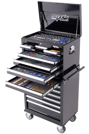 Worldwide Shipping SP Tools Custom Series Tool Kit Combo 303pc - Metric & SAE - Black/Chrome - Plus Extra EVA Foam Trays
