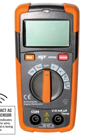 Worldwide Shipping SP Tools Digital Multimeter with Temperature Gauge - Pocket Size