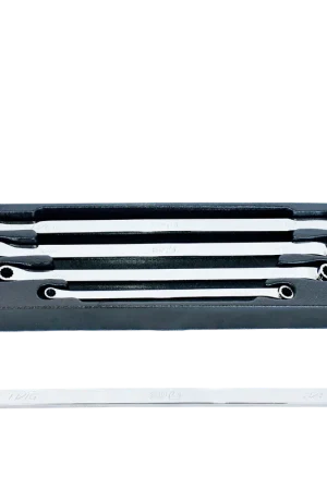 Express Delivery SP Tools Double Box Ring Spanner Set - 15° Offset - Extra Long - SAE - 4pc