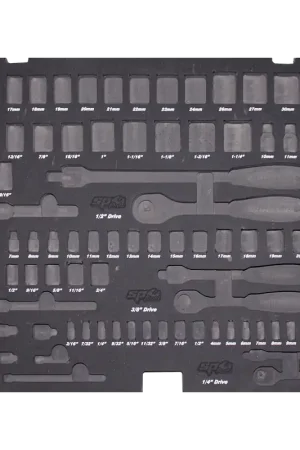 Brand New SP Tools EVA Foam Tray - Suits Sockets & Accessories - Metric & SAE - 103pc
