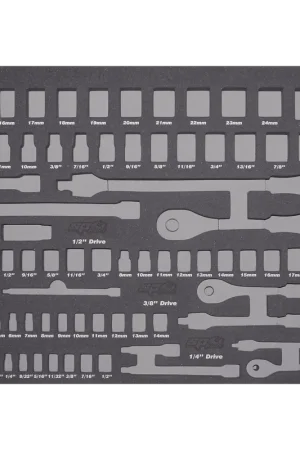 SP Tools EVA Foam Tray - Suits Sockets & Accessories - Metric & SAE - 84pc New Release