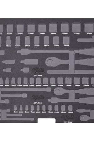 Cheap SP Tools EVA Foam Tray - Suits Sockets & Accessories - Metric Only - 70pc