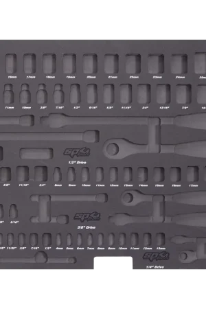 SP Tools EVA Foam Tray - Suits Sockets & Accessories - Metric Only - 81pc Express Delivery