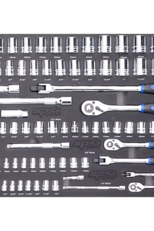 Shop Now SP Tools EVA Foam Tray Tool Kit - Sockets & Accessories - 85pc - Metric & SAE