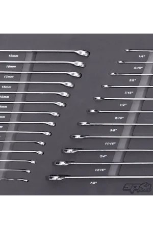 SP Tools EVA Foam Tray Tool Kit - Spanners - 25pc - Metric & SAE One Day Deal