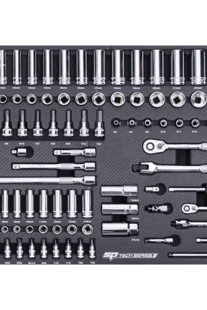 Buy Direct SP Tools EVA Foam Tray Tool Kit - Tech Series - Sockets & Accessories - 106pc - Metric Only