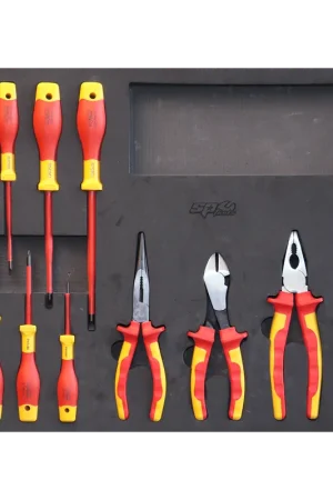 SP Tools EVA Foam Tray Tool Kit - VDE Insulated - Screwdrivers & Pliers - 12pc Mega Sale