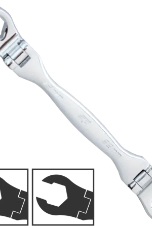 SP Tools Flare Nut Flexhead Spanner - Metric - Individual, Size: 10 x 11mm Last Chance