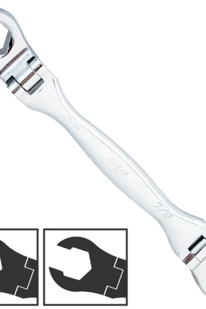 SP Tools Flare Nut Flexhead Spanner - SAE - Individual, Size: 3/8 x 7/16 Deal