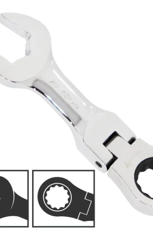 SP Tools Flex Head Gear Drive ROE Quad Drive Spanner - Stubby - Metric - Individual, Size: 6mm Popular