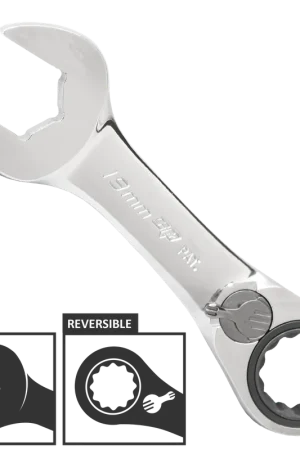 Best Price SP Tools Gear Drive ROE Quad Drive Spanner - Stubby - Metric - 15° Offset - Individual, Size: 8mm