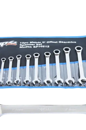 SP Tools Gear Drive ROE Quad Drive Spanner Set - 0° Offset - Metric - 12pc New Release