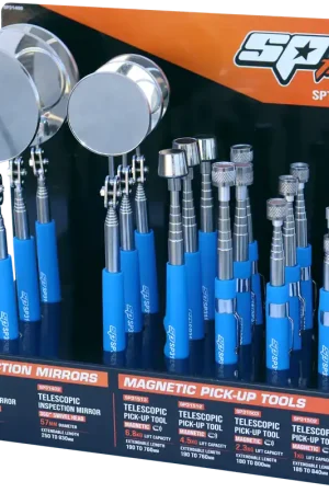 SP Tools Inspection Mirror & Pick-up Tool Set & Display Stand Mega Sale