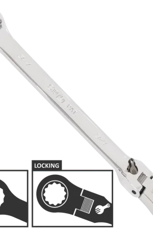 Don’t Miss Out SP Tools Locking Flex Head Double Gear Drive Ring Spanner - Extra Long - SAE - Individual, Size: 5/16"