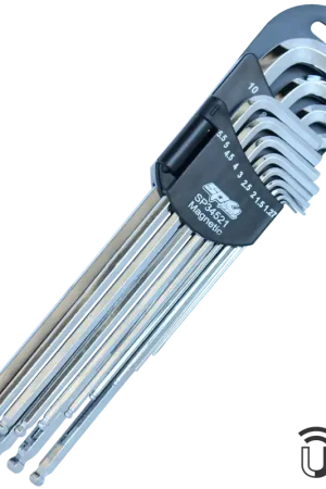 SP Tools Magnetic Ball Drive Hex Key Set - Metric - Chrome - 13pc Same Day Shipping
