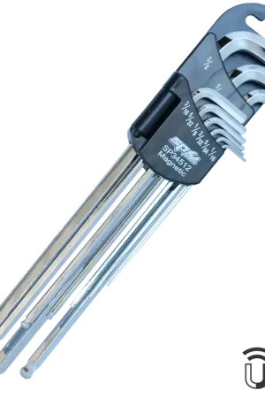 SP Tools Magnetic Ball Drive Hex Key Set - SAE - Chrome - 9pc Secure Checkout